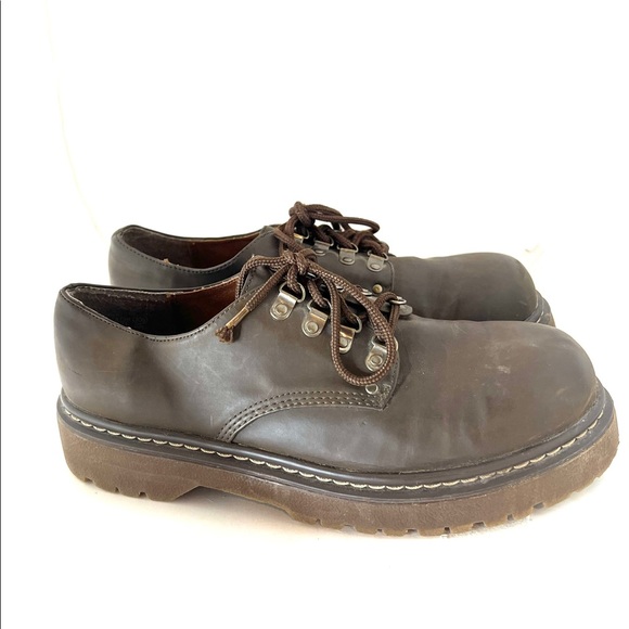 Lower East Side Shoes Brown Platform Lace Up Chunky Mens Women Unisex Size 10 - Picture 8 of 8